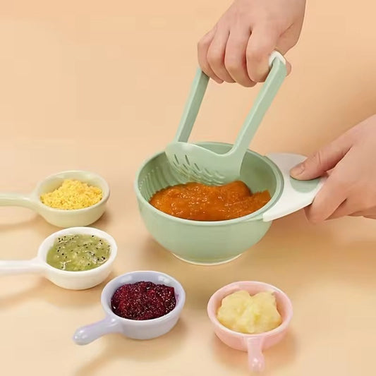 5-in-1 Baby Feeding Essentials Combo – Bowl, Spoon, Feeder & Masher