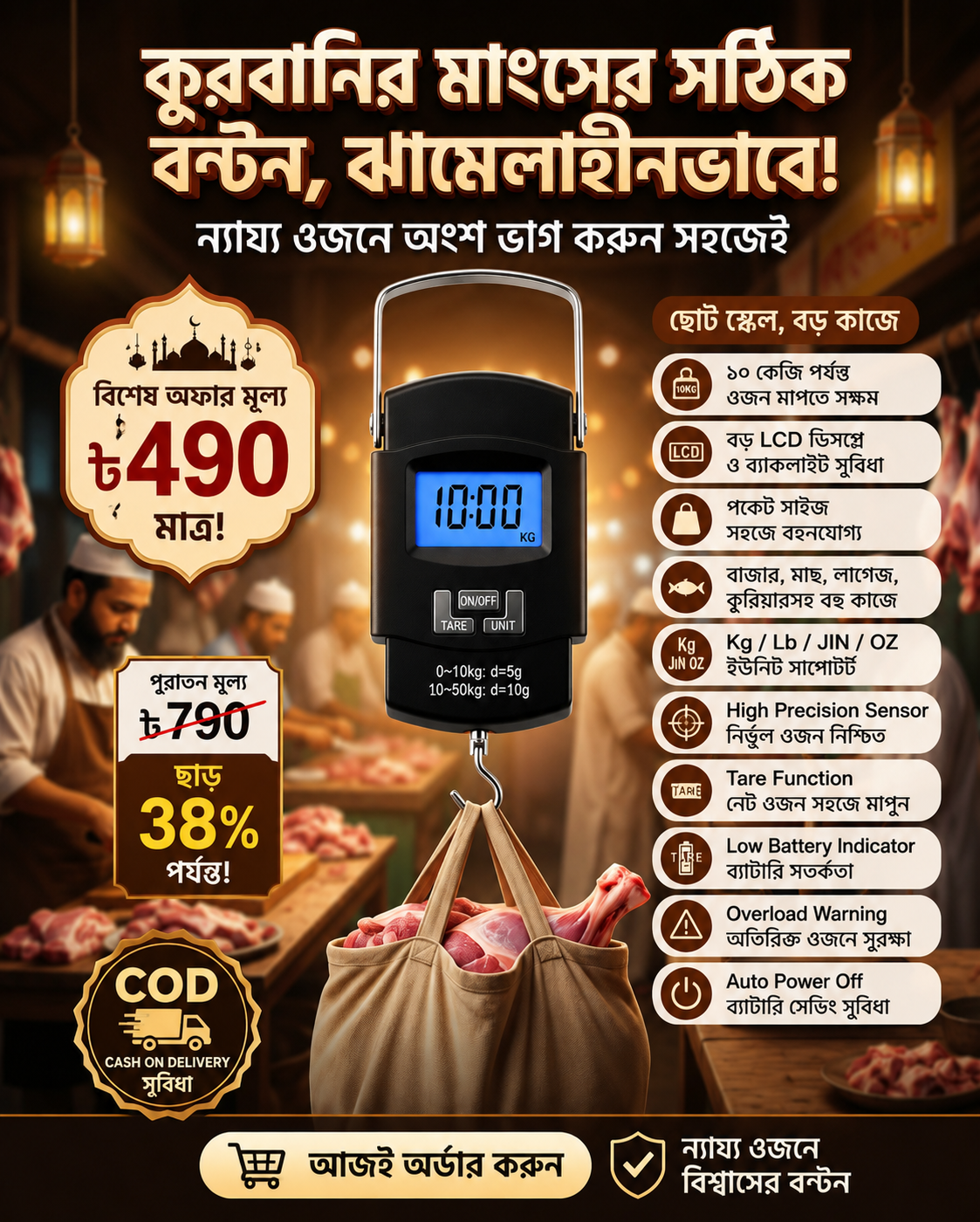 Digital Mini Weight Scale (Max Capacity 10KG)