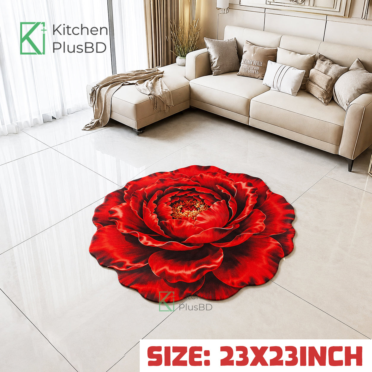 3D Soft Non Slip Floor Mat Combo 4Pcs Combo