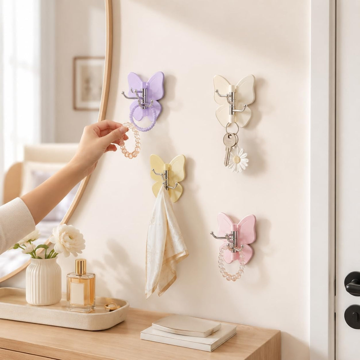 Rotating Butterfly Wall Hook (৩ পিস)
