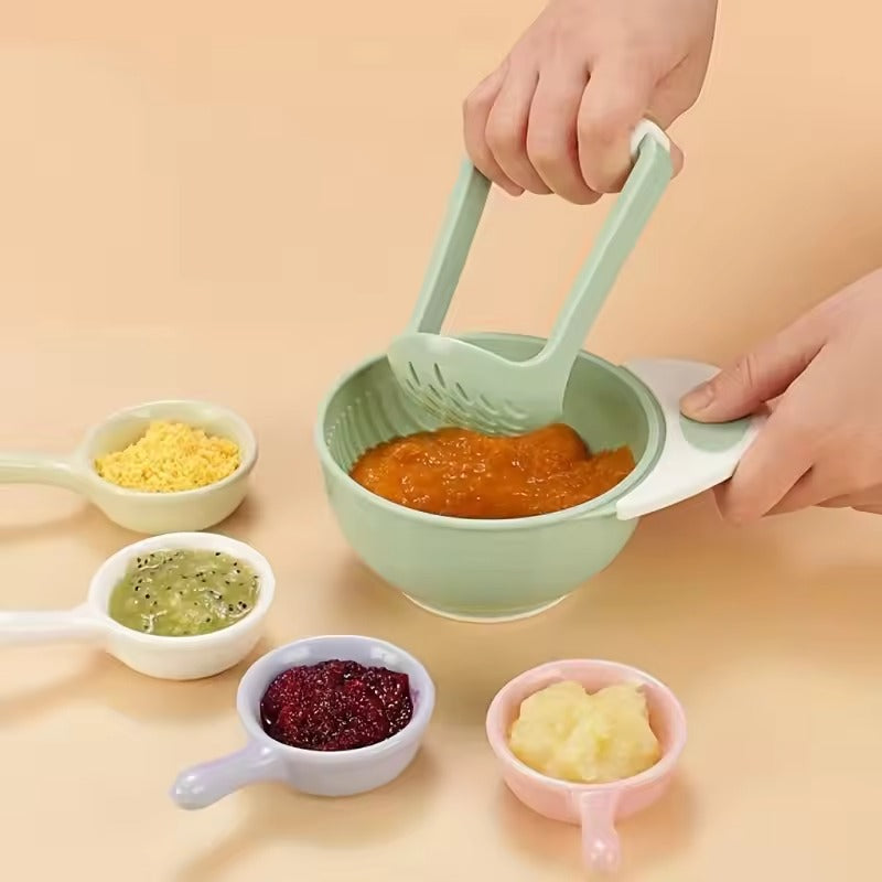 Baby Feeding 3 Pcs Combo Set – Food Bowl, Food Feeder & Masher Bowl