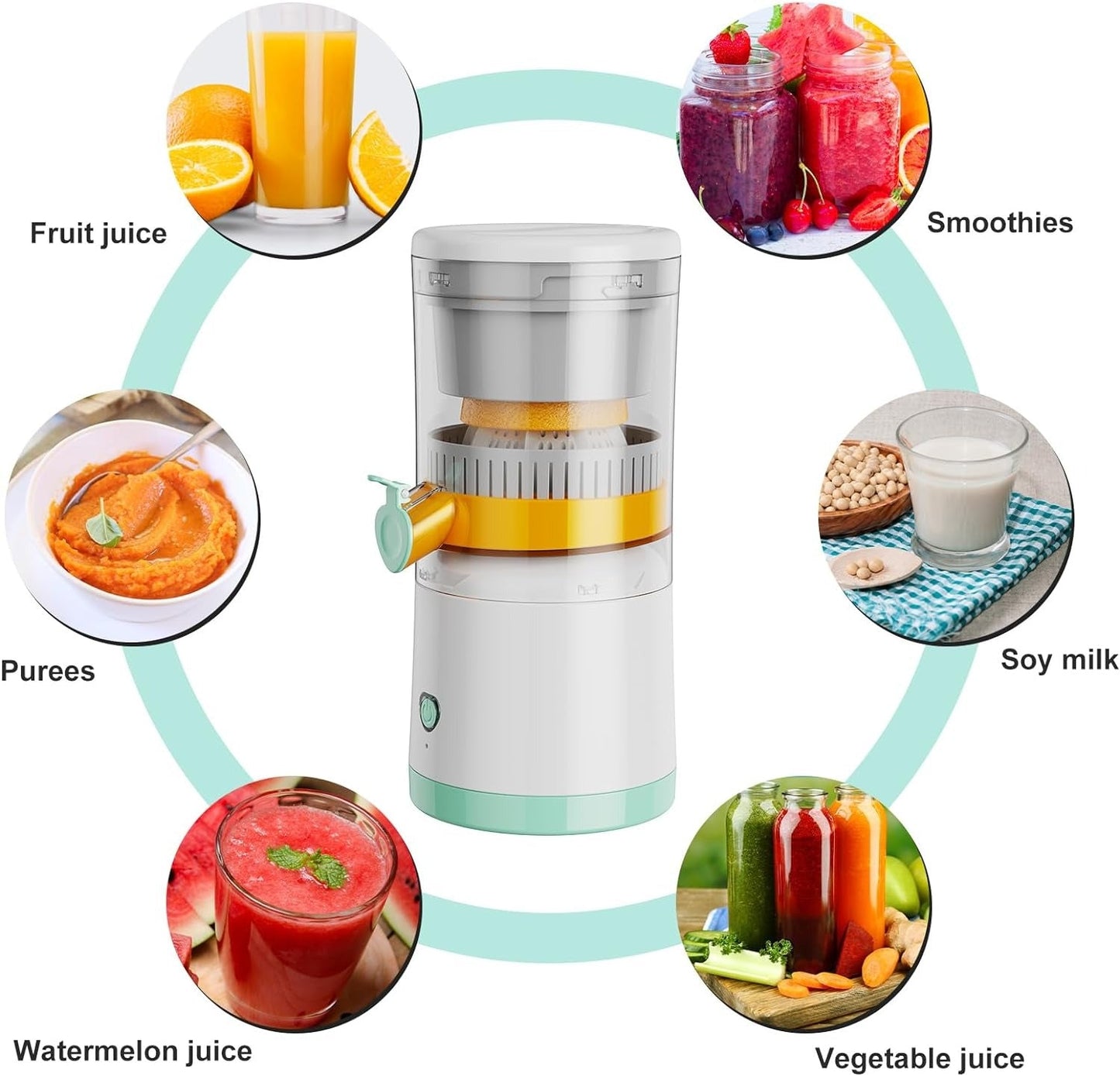 Rechargeable Citrus Juicer Machine Orange Lemon  Fruit Press Portable Juicer