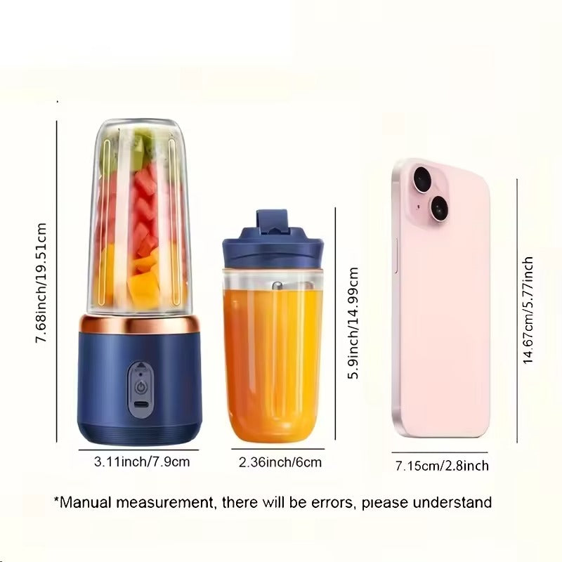 Mini Portable Rechargeable Juicer 400ml Juice Cup Free