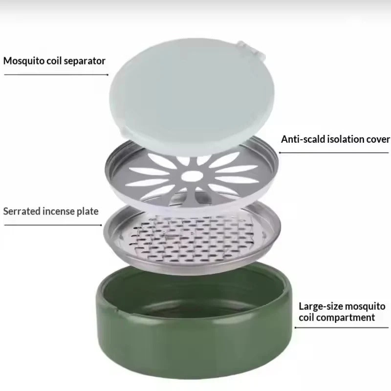 Fireproof Creative Coil Holder Box With Cover Lid
