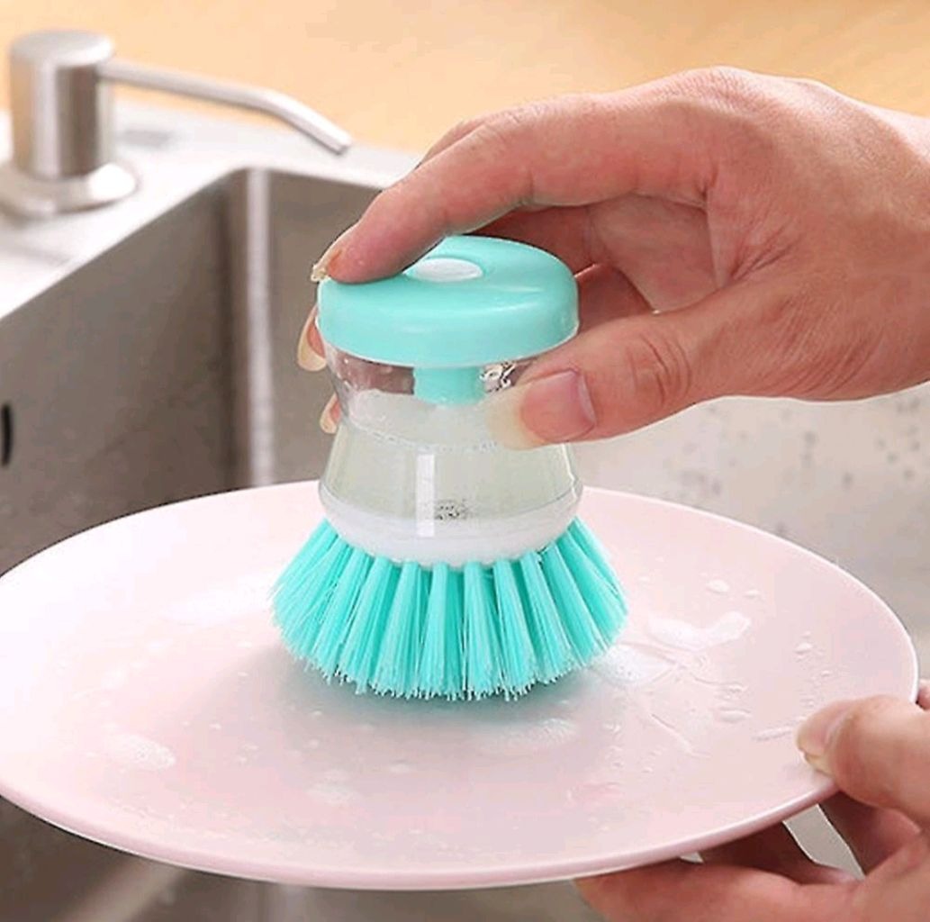 🧽 Soap Dispensing Dish Washing Brush- 3 Pcs
